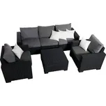 DEOKORK Zahradní ratanová sestava CALIFORNIA antracit pro 5 osob 47166251