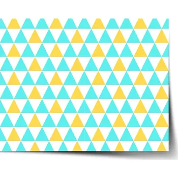 Plakát Sablio Plakát Dvoubarevné trojúhelníky - 60x40 cm