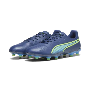Kopačky Puma KING Match FG/AG modrá/světle zelená EUR 42 1/2