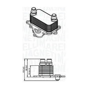 Chladič motoru Olejový chladič, motorový olej MAGNETI MARELLI 350300004700