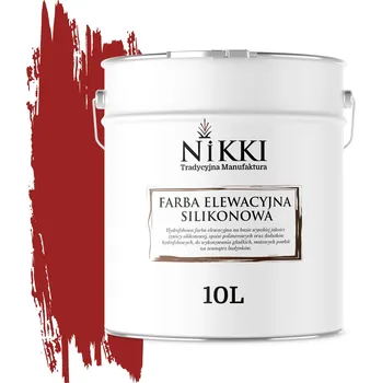 Fasádní barva BARVA SILIKONOVÁ BARVA NA FASÁDY EXTERIÉROVÁ 10L ČERVENÁ RAL 3001 UV