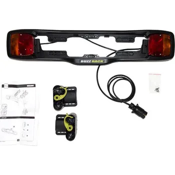 Držák SPZ BUZZRACK Sada osvětlení a držák SPZ Buzzrack Light Kit ČERNÁ