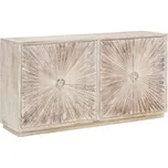 furniture-nabytek.cz - Masivní komoda Zambie z mangového dřeva, voskovaná, bílá – 163×41×87 cm 238151802