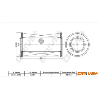 Vzduchový filtr Vzduchový filtr DRIVE+ DP1110.10.0741