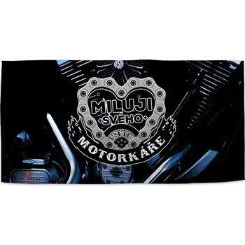 Osuška Sablio Ručník Miluji svého motorkáře - 50x100 cm