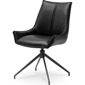 Jídelní židle Otočná čalouněná židle CAROL - černá