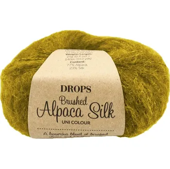 Příze Drops Brushed Alpaca Silk UNI 41 pšeničné pole