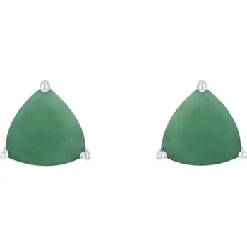 Náušnice Jemné náušnice ze stříbra se zelenými acháty Nellie