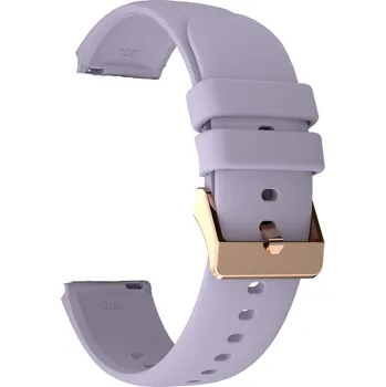 Řemínek na hodinky SmartFit Silikonový řemínek / světle fialová / šířka 20mm / zlatá spona 661040