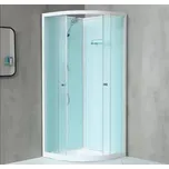 NOTRE ROCKY 90 BÍLÝ Sprchový box čtvrtkruhový s mramorovou vaničkou 176122467