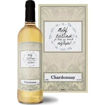Víno Sablio Bílé víno Můj tatínek je ten ze všech nejlepší: 0,75 l