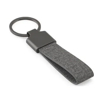 RAVEN. Obdélníkový přívěsek na klíče z kovu a recyklovaného pet (30