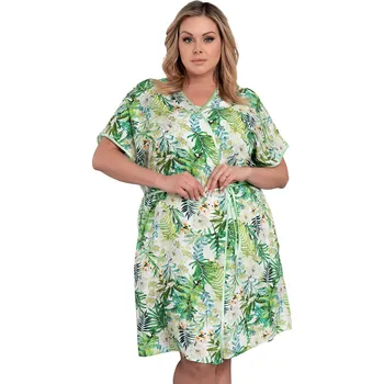 Dámské oblečení Dámský župan Italian Fashion Florina kr.r. Barva: Zelená, Velikost: XL