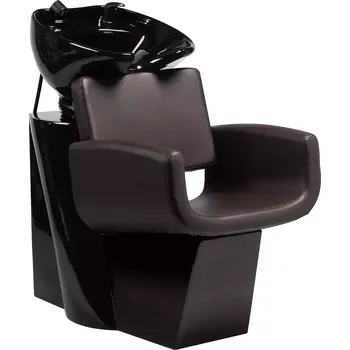 Kadeřnické křeslo Kadeřnický mycí box Mataro - hnědý