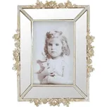 Fotorámeček s růžičkami a zrcátky - 18*2*23 / 10*15 cm 53457591