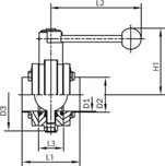 Klapka přímá s kompaktní mezipřírubou - AWH - 1.4301: DN 25