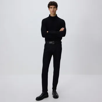 Pánské džíny Reserved - Džíny slim s páskem - černý - 183GT-99J - 183GT-99J-34