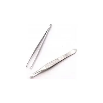 Kosmetická pinzeta PINZETA NA OBOČÍ KARBOVANÁ OCELOVÁ ŠIKMÁ