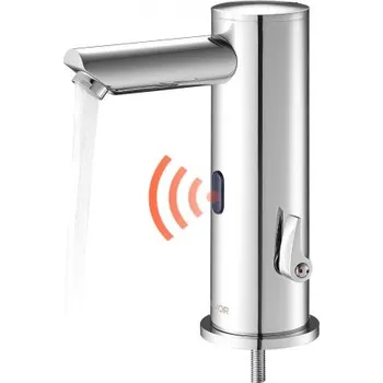 Vodovodní baterie VEVOR Bezdotyková koupelnová umyvadlová baterie stříbrná