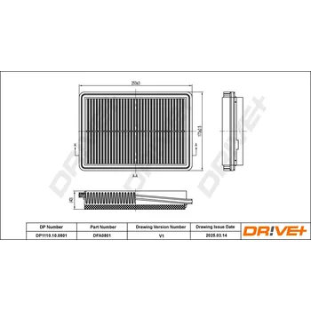 Vzduchový filtr Vzduchový filtr DRIVE+ DP1110.10.0801