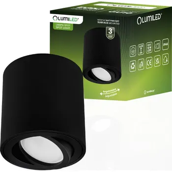 Bodové svítidlo Podhledové bodové svítidlo přisazené halogenové Spot Tuba EGIO GU10 LUMILED kulaté černá 83mm