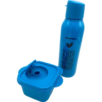 Svačinový box Tupperware Svačinová sada na polévku (modrá)