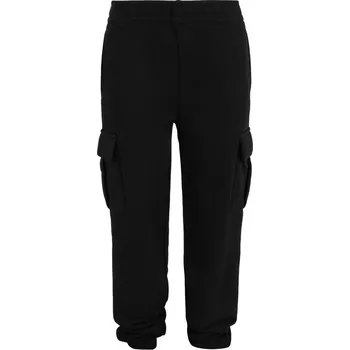 Boys Light Terry Wide Cargo Sweatpants - black 122/128