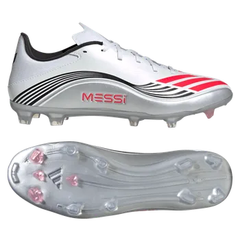 Kopačky Adidas F50 Messi League FG/MG bílá/červená/stříbrná EUR 42 2/3
