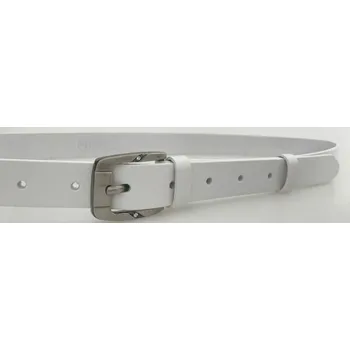 Opasek PENNY BELTS Kožený opasek 172-00 bílý - 85 cm