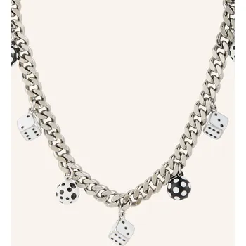 Šperk Marc Jacobs Náhrdelník Dice, stříbrná