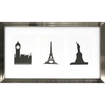 Rám na obraz Bondecor Fotorám na 3 fotky Barva: Bílý