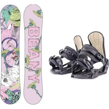 Snowboard Beany LOVE dívčí snowboard + Beany Junior vázání 120 cm + S - EU 36-38 + DÁREK + Doprava ZDARMA