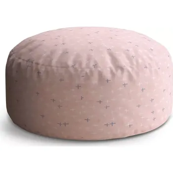 Taburet Sablio Taburet Circle Barevné křížky: 38x48 cm