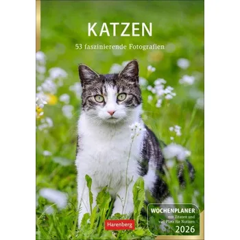Diář Katzen Wochenplaner 2026 - 53 faszinierende Fotografien (DE)