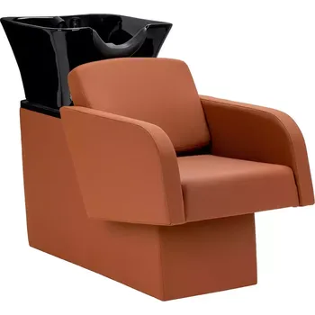 Kadeřnické křeslo Kadeřnický mycí box Elda - hnědý