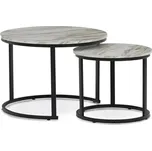 Sada konferenčních stolků, bílý mramor, 2 ks 229497216