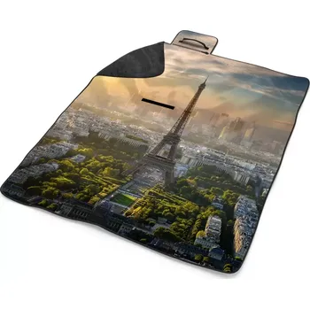 deka Sablio Plážová deka Paříž Eifellova věž Skyline: 200x140 cm