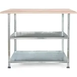 Pracovní stůl 120x92x60cm s 2 policemi, zinek 169211805