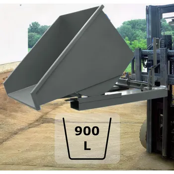 Odpadkový koš Výklopný kontejner (přepravník) 900 litrů, var. základní, šedá