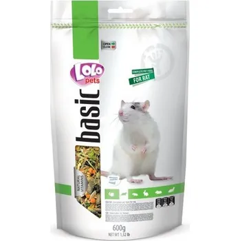 Krmivo pro hlodavce LOLO BASIC kompletní krmivo pro potkany 600 g Doypack