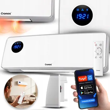 Teplovzdušný ventilátor Vzduchová clona topení elektrický ohřívač ventilátor 2000W WiFi