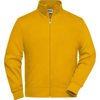 Pánská mikina Daiber Pánská mikina Workwear Sweat Jacket JN836 Barva: Žlutá zlatavá, Velikost: XS
