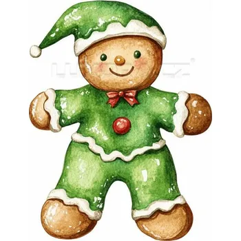 Nažehlovačka Perníček zelený - 9 x 12 cm