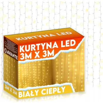 Vánoční dekorace SVĚTELNÝ ZÁVĚS 300 LED TEPLÁ BÍLÁ GIRLANDA 3x3 VÁNOČNÍ NA STROMEČEK USB DÁLKOVÉ OVLÁDÁNÍ