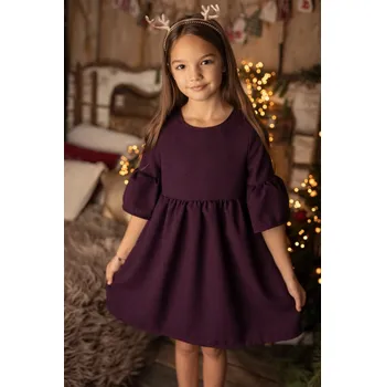 Dívčí šaty Boho dívčí šaty v kouzelné bordo Lily Grey 116 / 6 let