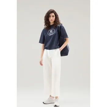 KALHOTY WOOLRICH POPLIN PANT PLASTER WHITE