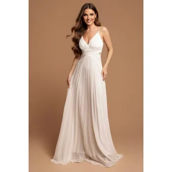 Dámské šaty EVA & LOLA Svatební Šaty ALEXANDRA bílé Barva: Bílá, Velikost: L