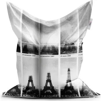 Sedací pytel Sablio Sedací vak Classic Eiffelova věž stavba - 150x100 cm