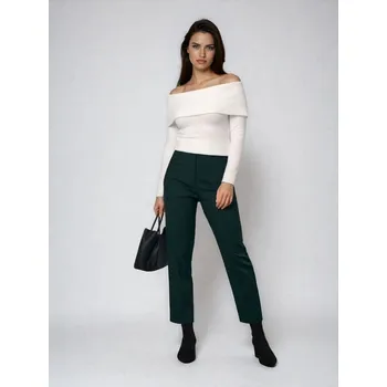 Dámské kalhoty Sinsay - Cigaretové kalhoty - zelená - 759FJ-67X - 759FJ-67X-M