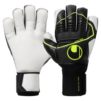 Brankářské rukavice Uhlsport Absolutgrip Flex Frame Carbon černá/žlutá UK 7,5